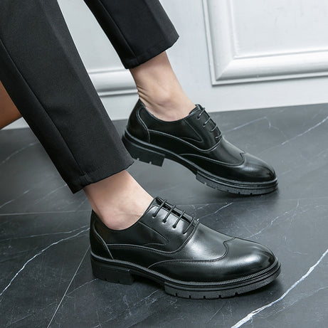 Men's Lace-up British Style Wedding Shoes