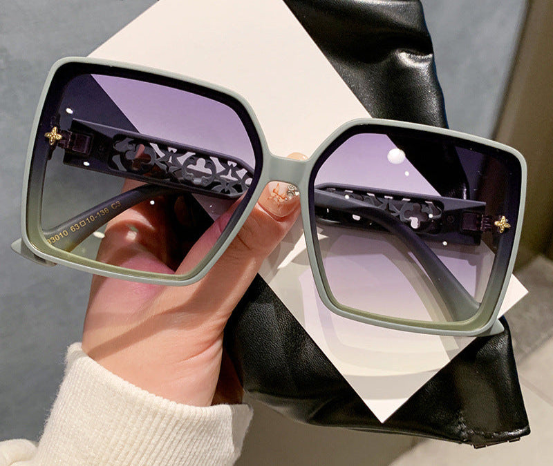 Women's Large Frame UV Protection Trendy Sunglasses