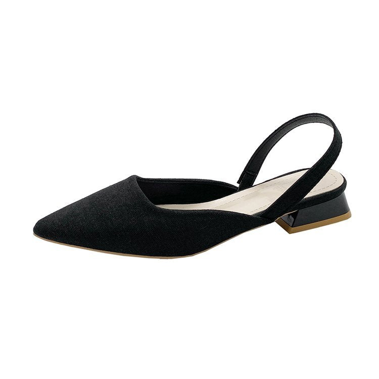 Women's Fashion Thick Heel Low Heel