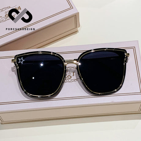 Women's Metal Retro Square Sunshade Anti-ultraviolet glasses