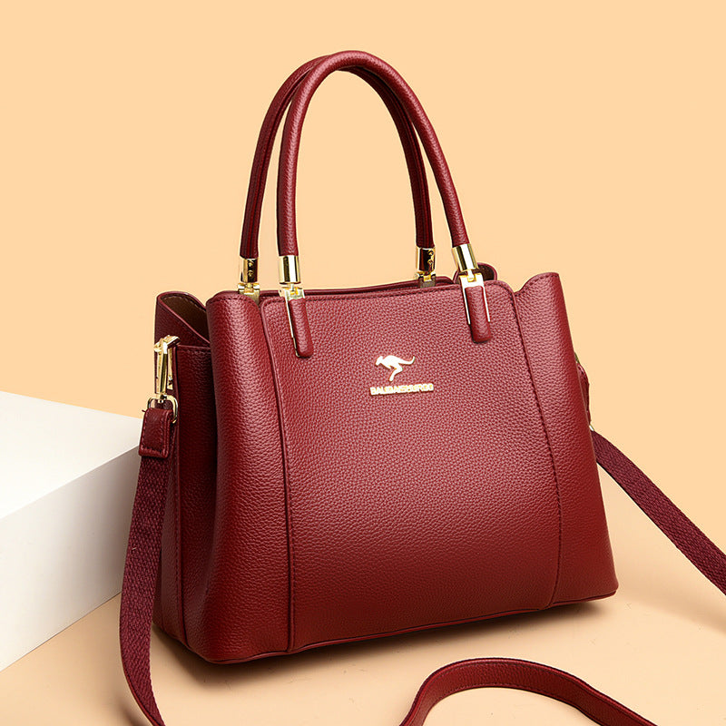 Women's Leather Trendy Shoulder Handbag
