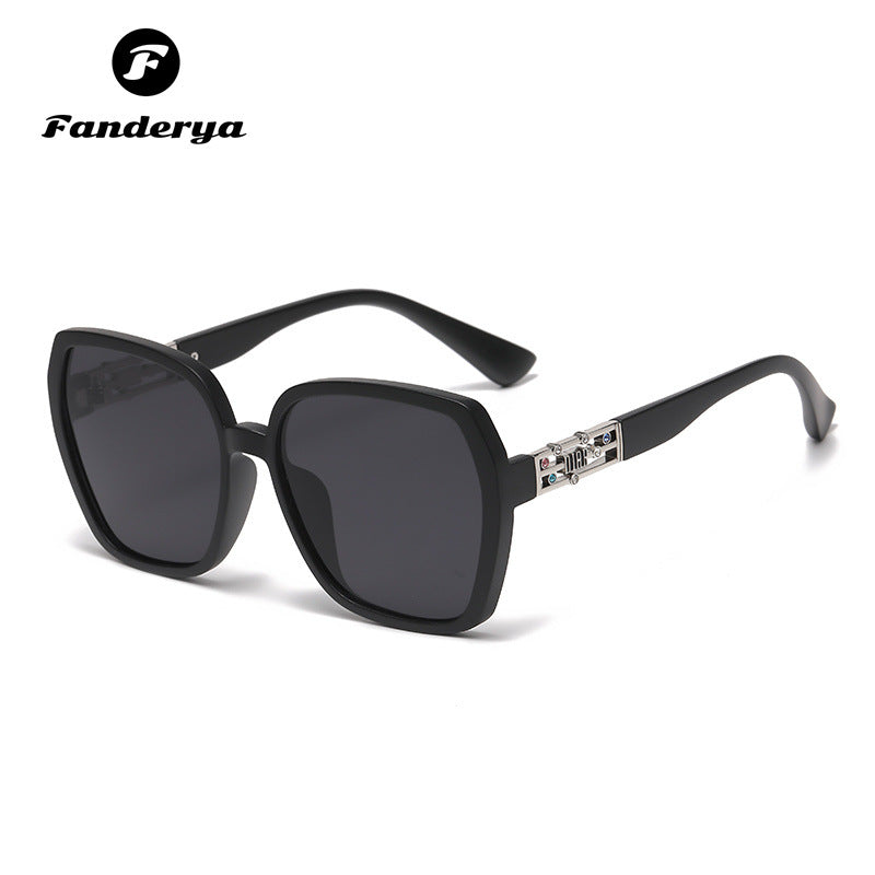 Women's Large Frame Thin Fashion Trend Polygonal Sunglasses