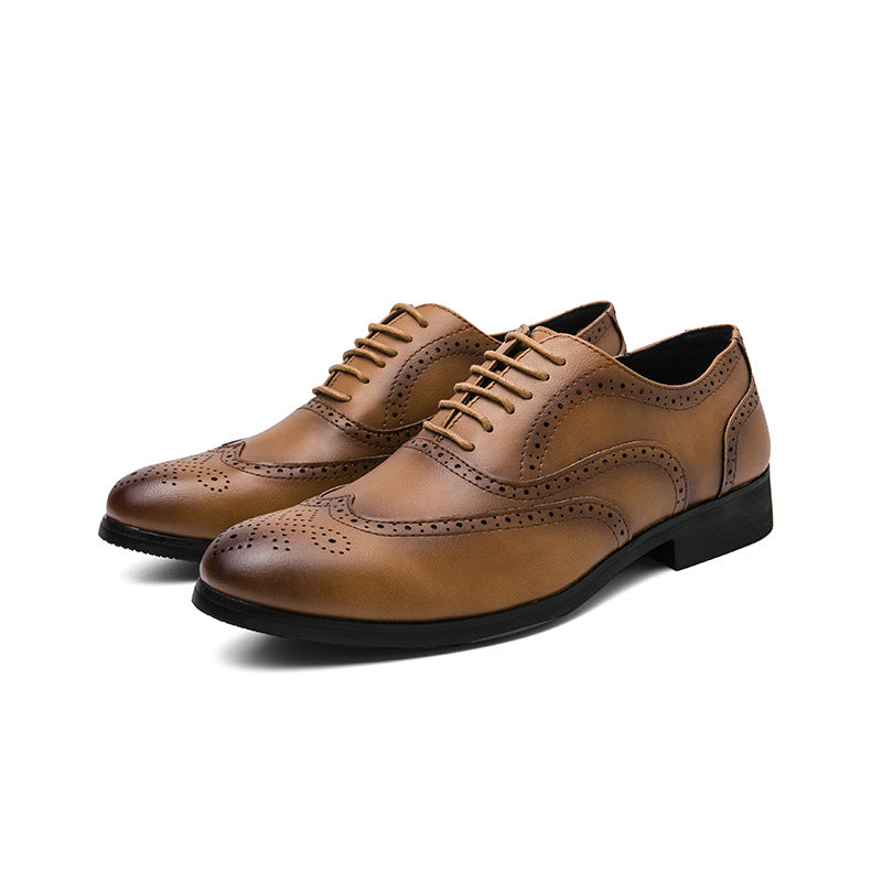 Men's Leather Pointed High-End Formal Shoes