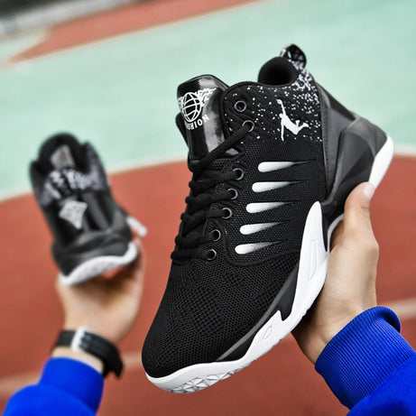 Men's Breathable Fly-Woven Basketball Sports Sneakers
