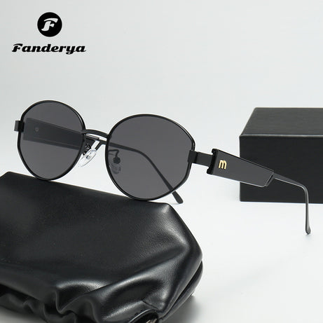 Women's Retro Small Oval Frame UV Protection Sunglasses