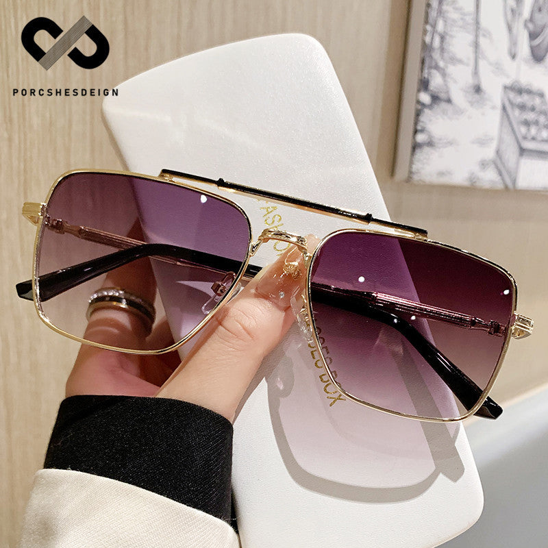 Women's Metal Trendy Sunshade UV-proof Sunglasses