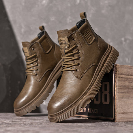 Men's Low-Top Casual Leather Martin Boots