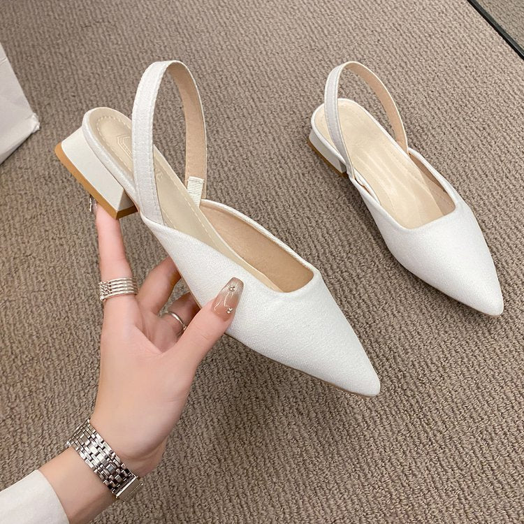 Women's Fashion Thick Heel Low Heel