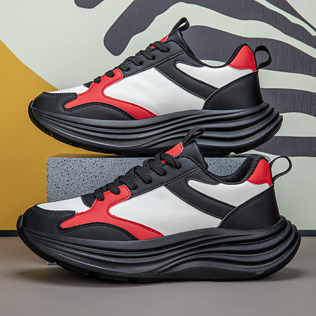 Men's Leather Shock Absorption Running Shoes