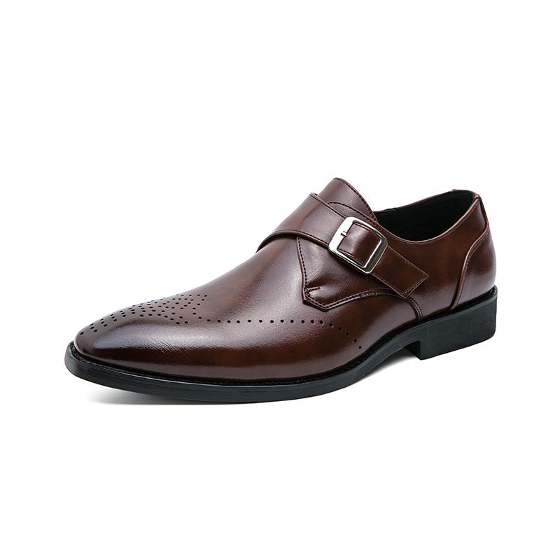 Men's Leather Brock Engraving Outdoor Shoes
