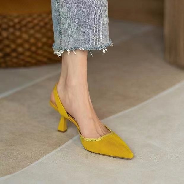 Women's High-Heeled Bag Head Sandals