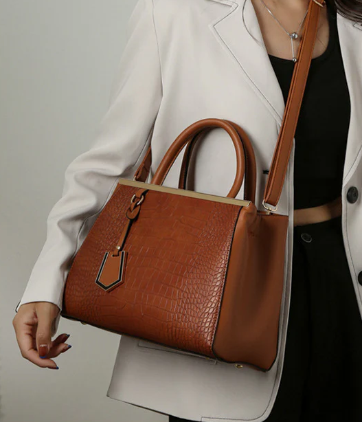 Women's Leather Luxury Crocodile Desige Handbag