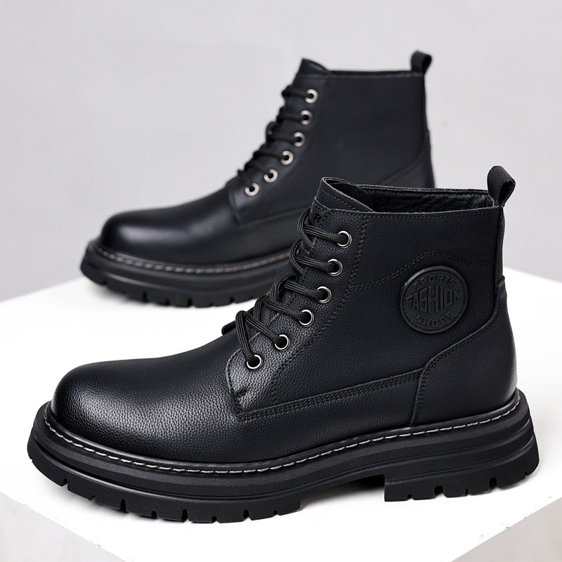 Men's Leather High Ankle Martin Boots