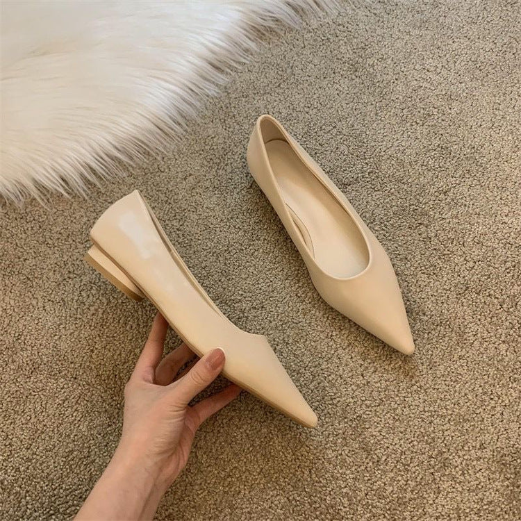 Women's Casual Elegant Black Low Heel Shoes