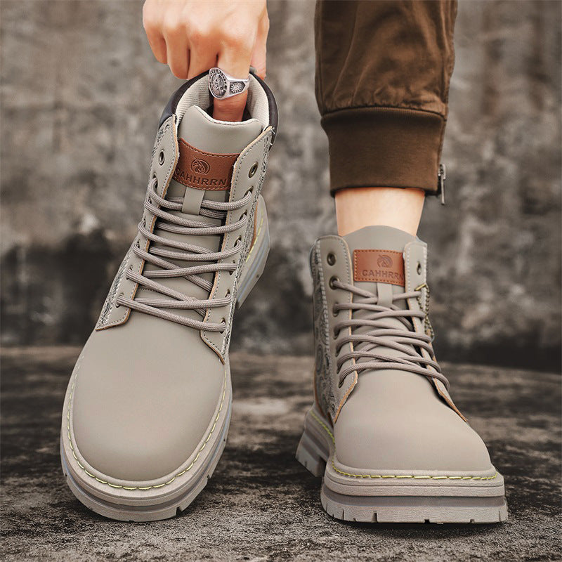 Men's Three-color High-top Martin Boots