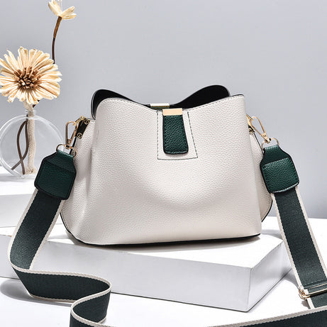Women's Bag Simple Casual Lychee Pattern Bucket Bag