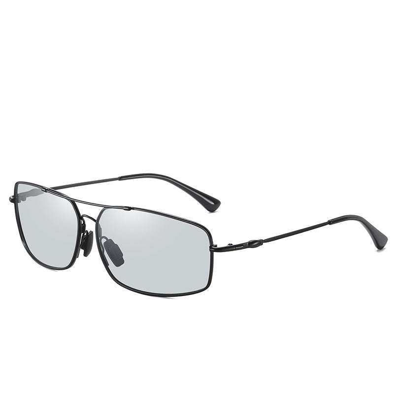 Men's Polarized Metal Color-changing Sunglasses