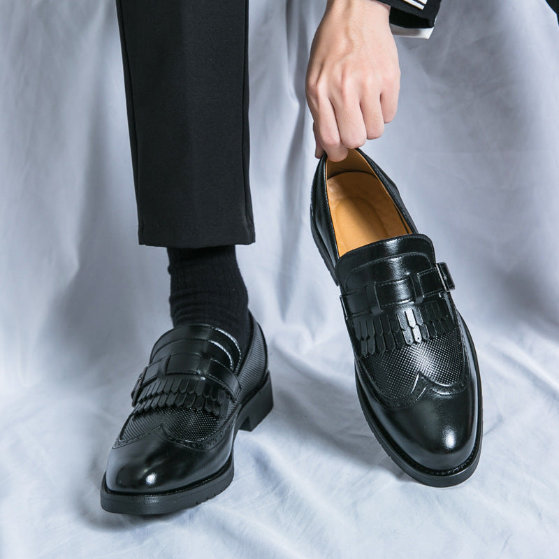 Men's Leather British Style Trend Retro Shoes