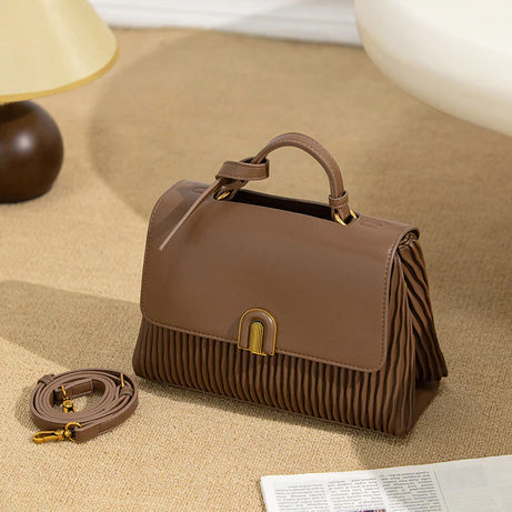 Women's Leather Texture Shoulder Bag
