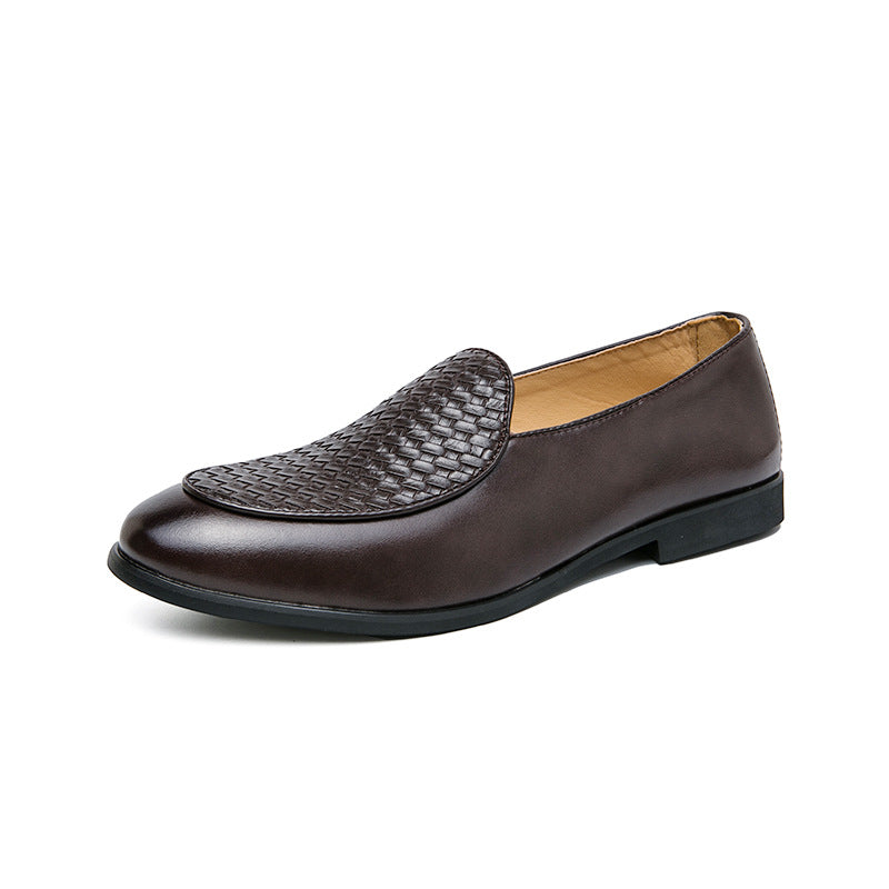 Men's Leather Outer Wear Lazy Low-Top Shoes