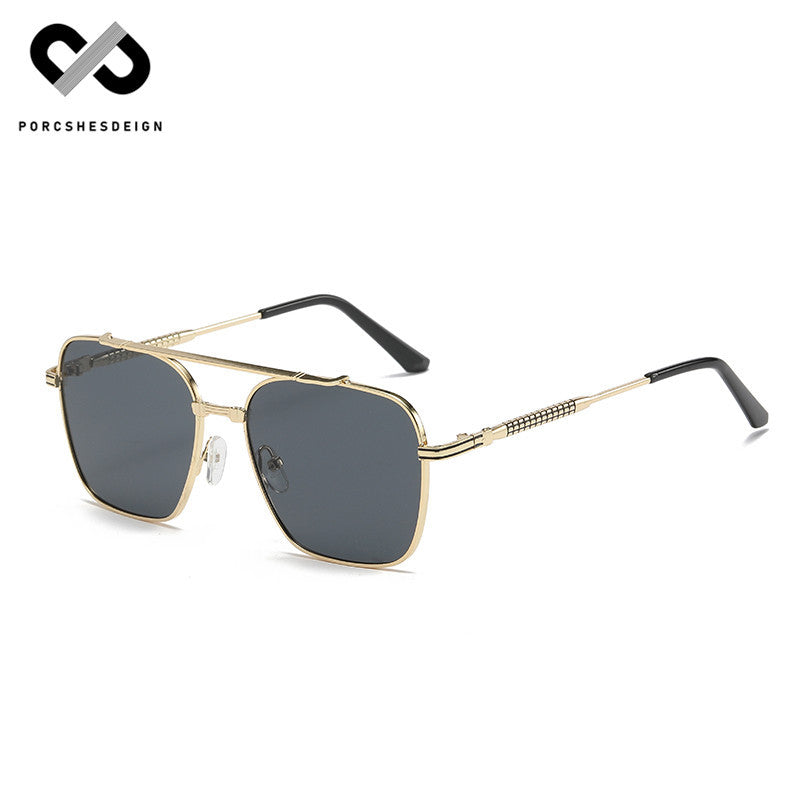 Women's Metal Square Large-frame UV-proof Sunglasses