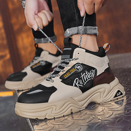 Men's Autumn Platform Hiking Shoes Short Boots