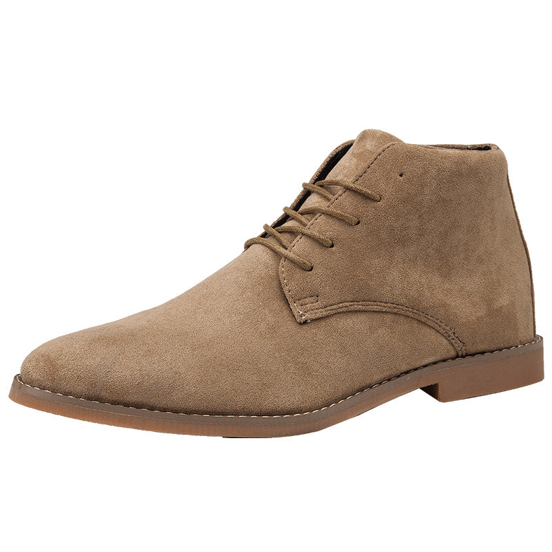 Men's High-Top Pointed Leather Martin Boots