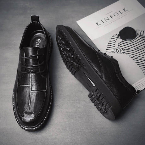 Men's Leather British Style Trend Casual Shoes