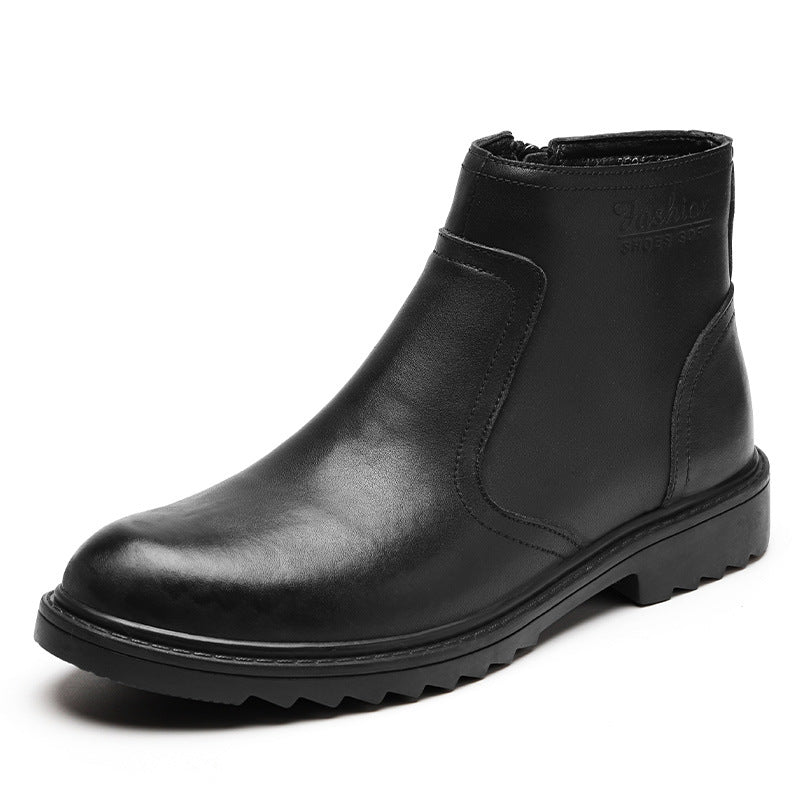 Men's Leather High - Top Casual Martin Boots (In Stock)