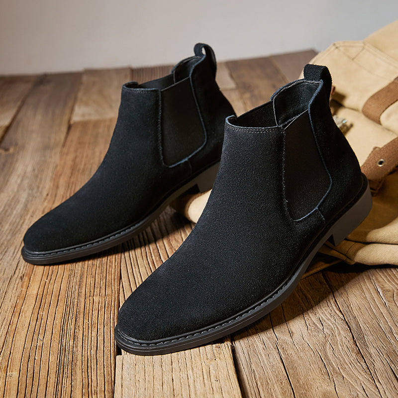 Men's Leather British Style Casual Chelsea Boots