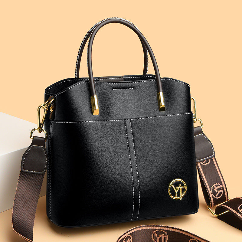 Women's Leather Large Capacity Bucket Bag