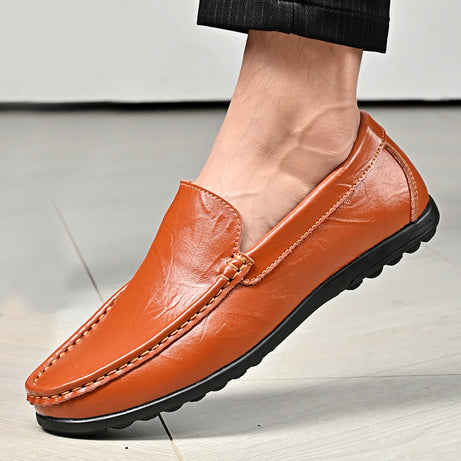 Men's Leather Versatile Loafers Casual Shoes