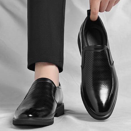 Men's Hollow Breathable Leather Casual Shoes