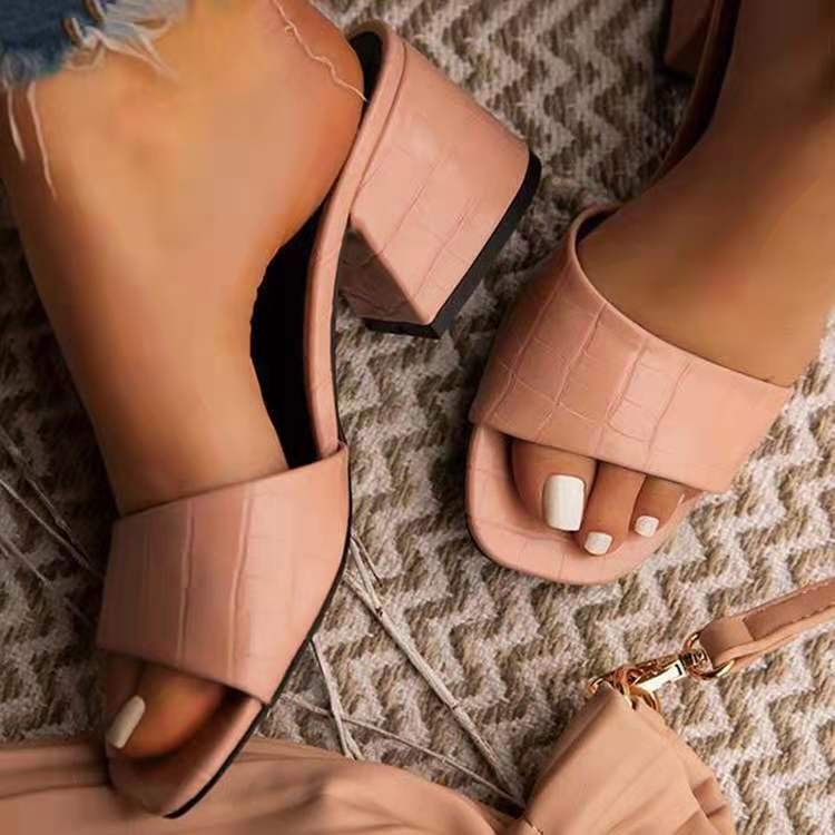Women's Summer Thick-Heeled Cool Slippers