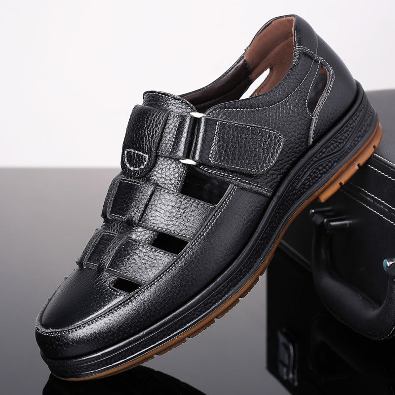 Men's Leather Casual Breathable Sandals