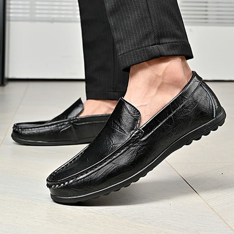 Men's Leather Versatile Loafers Casual Shoes