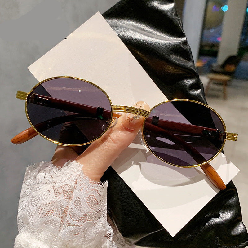 Women's Retro Small Round  Personalized Punk Style Sunglasses