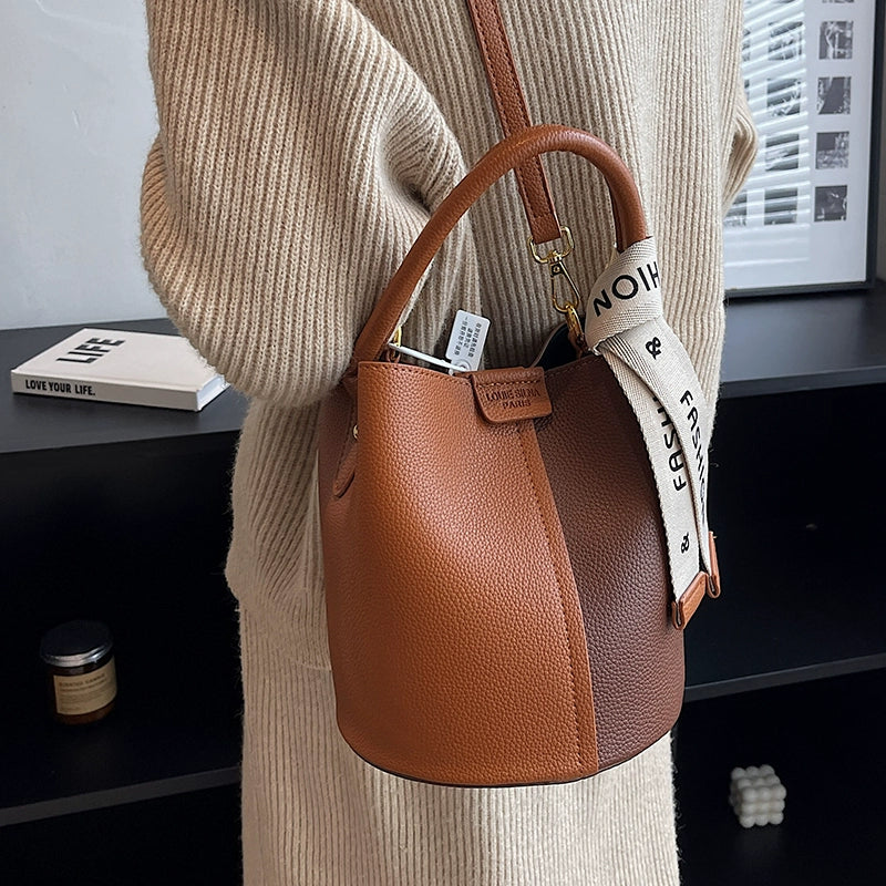 Women's Luxury Texture Portable Bucket Bag