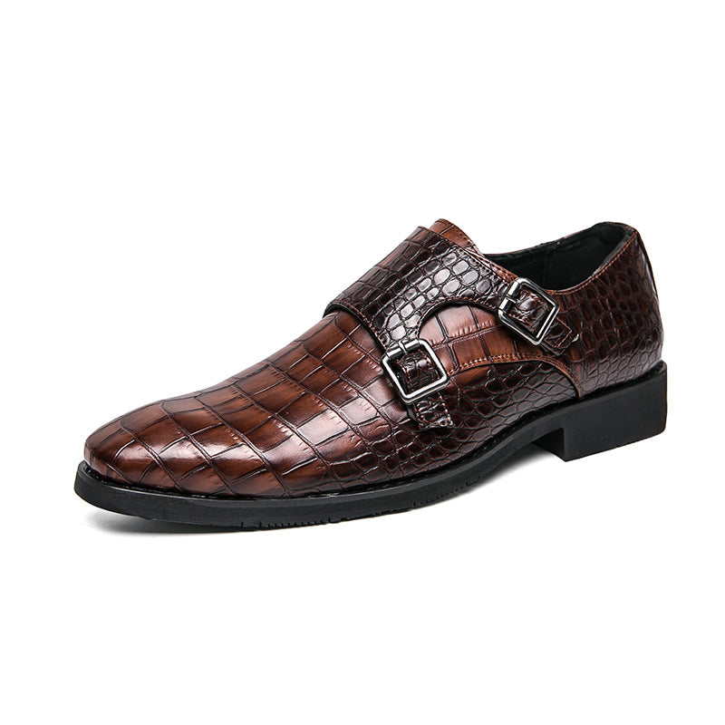 Men's British Style Leather Buckle Trendy Shoes