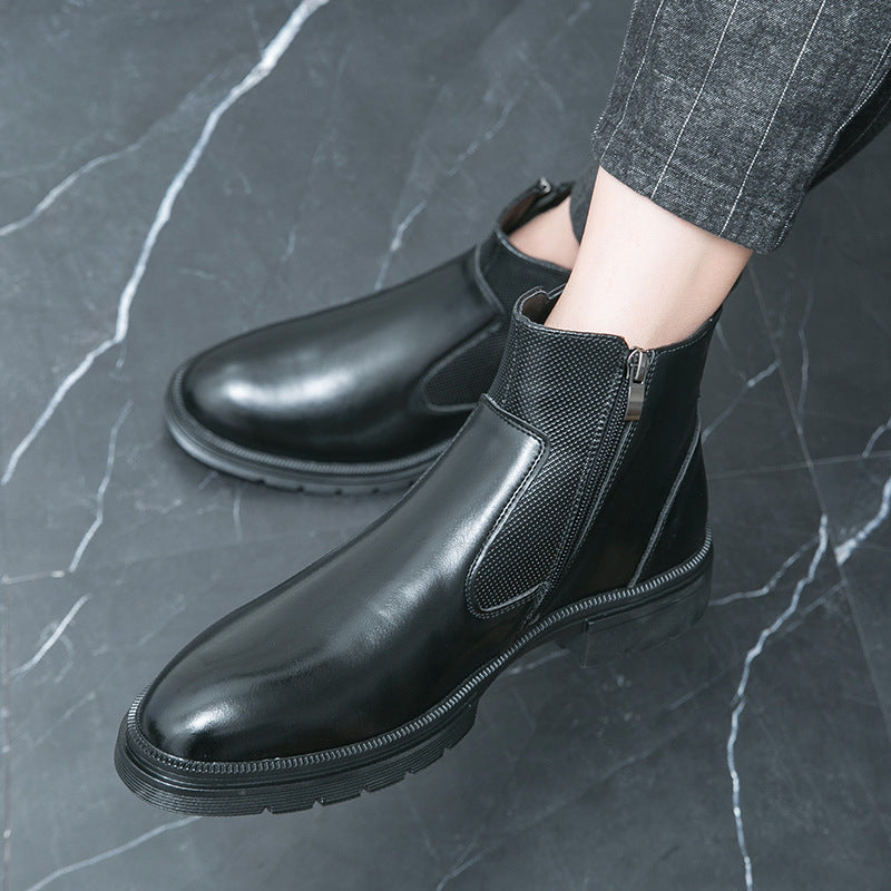 Men's British Style Martin Boots Leather Shoes