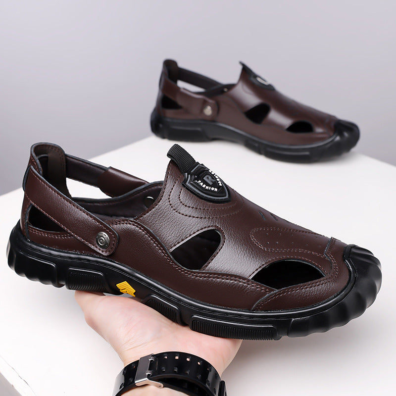 Men's Leather Breathable Casual Sandals