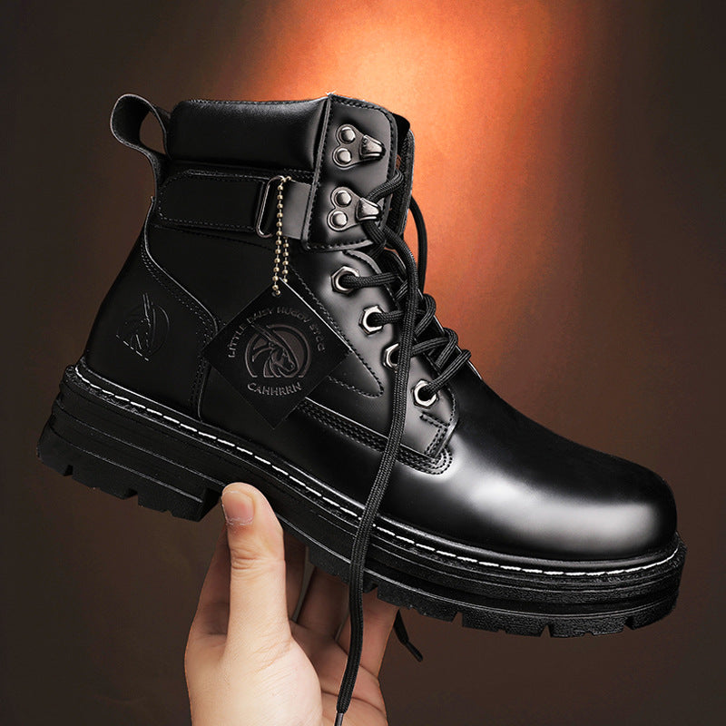 Men's Small Yellow Trendy Fashion Martin Boots