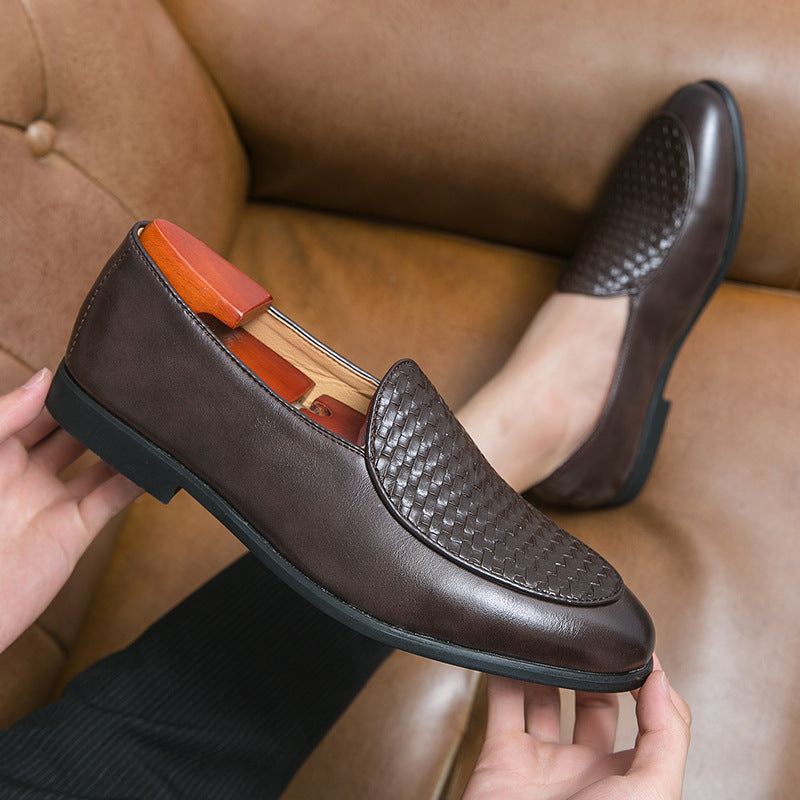 Men's Leather Outer Wear Lazy Low-Top Shoes