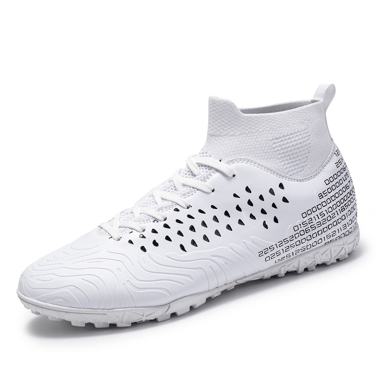 Men's Synthetic Leather High-Top Football Turf Sports Shoes