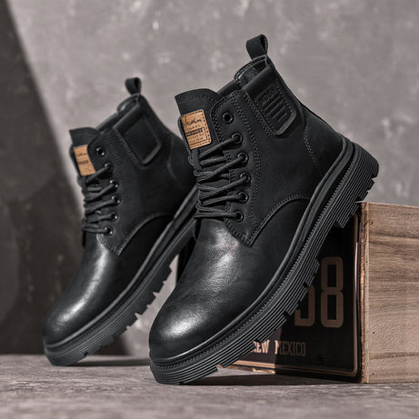 Men's Low-Top Casual Leather Martin Boots