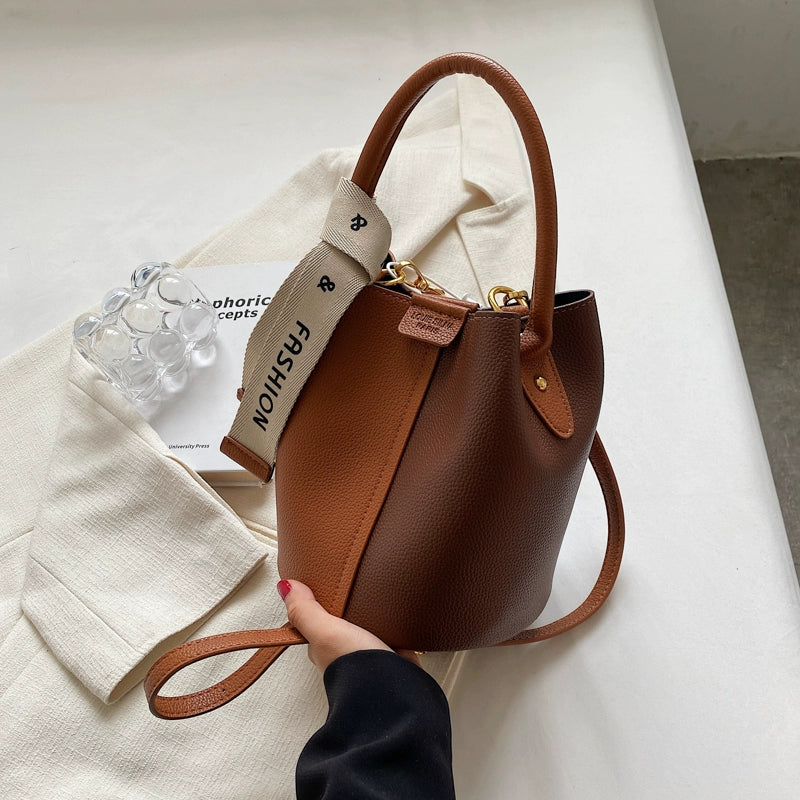 Women's Luxury Texture Portable Bucket Bag
