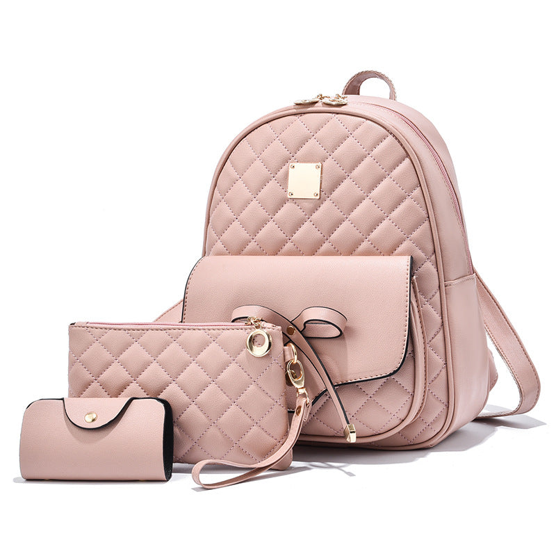 Women's Backpack Trend Child & Mother Three-Piece Set Bags
