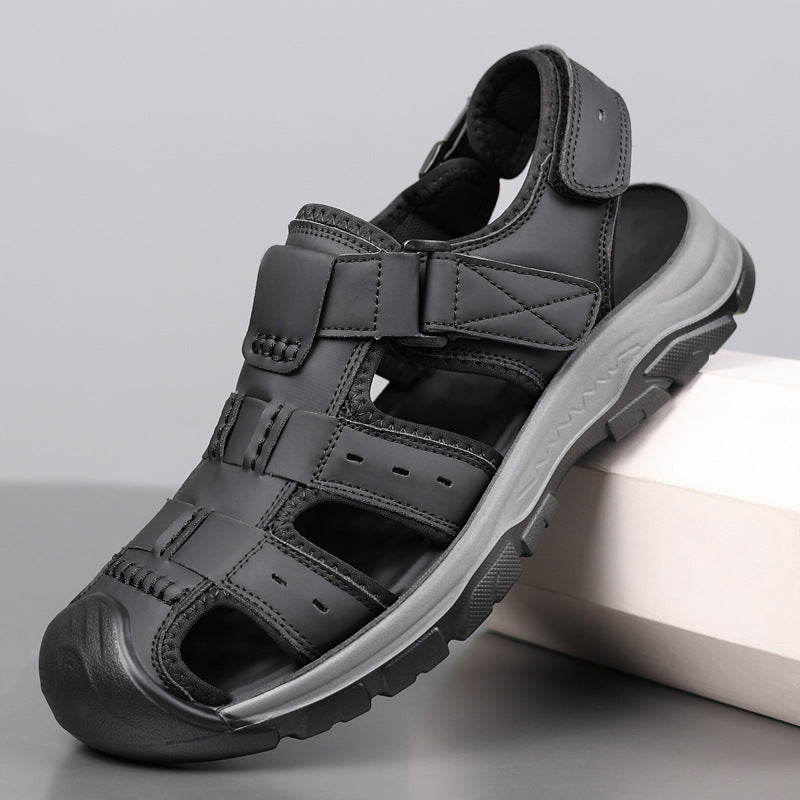Men's Leather Outer Wear Casual Sandals
