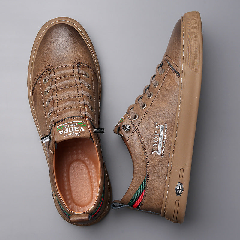Men's Trendy Leather Casual Sneakers