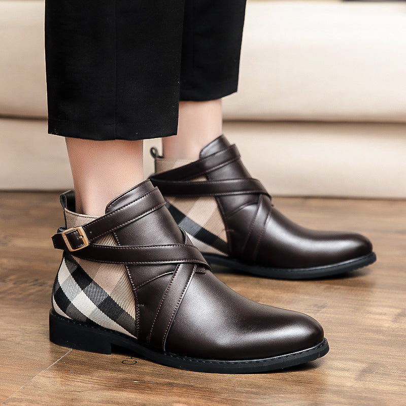 Men's British Style High-Top Martin Boots Shoes